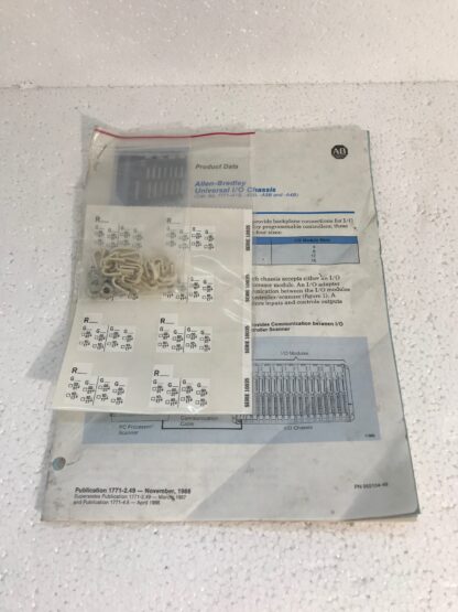 PLC 1771 ALLEN BRADLEY Inclusi nel PLC : N1 Power Supply Module 1771-P4S 120 AC Allen Bradley - N1 Remote I/O Adapter Module 1771-ASB Series B Allen Bradley - N2 High True Output Module 10-30 Vdc 1771-OBN Allen Bradley - N3 High True Input Module 10-30 Vdc 1771-IBN Allen Bradley - N1 Chassis 8 Slot I/O 1771-A2B Allen Bradley